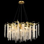 Ayvalık 60 cm Kesme Kristal Avize I Lüks Salonlar İçin Işıltılı Tasarım