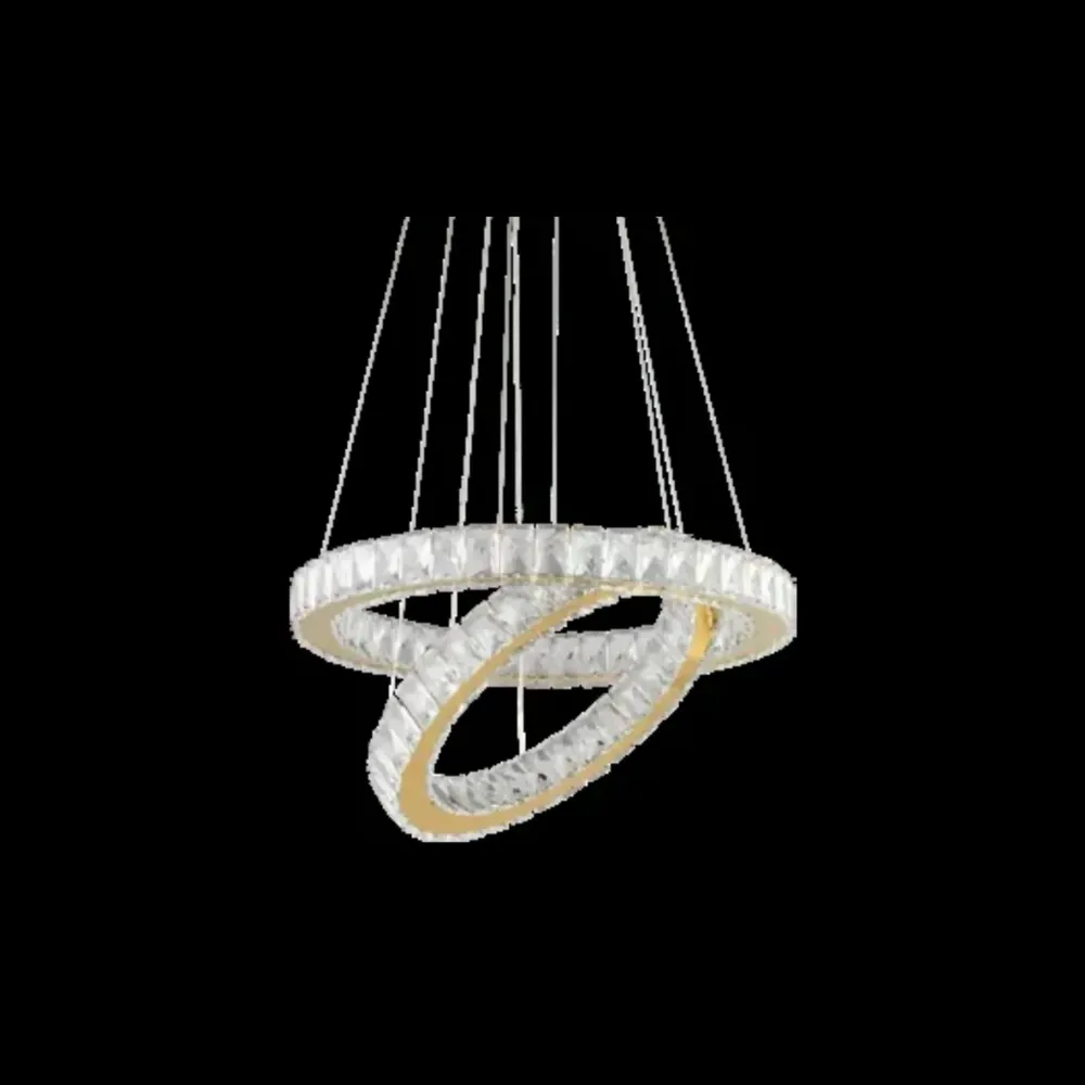 Orkide 3 Renkli Kristal Ledli Avize (3) Pırlanta Gold 3 Renkli Kristal Led'li Avize - Görsel 1